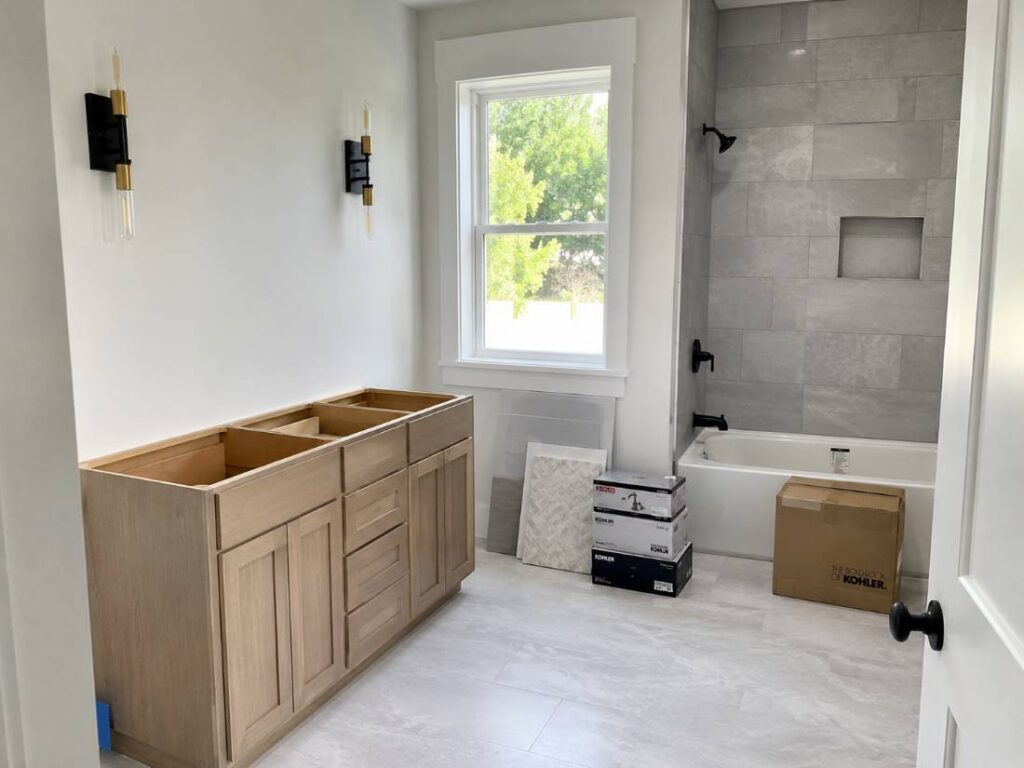 Bathroom remodel cost factors including tile, vanity, and fixtures in Ocean County NJ